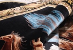 khan khali hereke silk carpet pictorial horses carpet