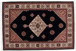 200x105cm qum black persian rug
