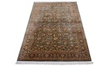 5ft 150cm turquoise silk qum persian rug