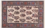 5x3 floral design silk isfahan rug