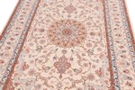 signed silk esfahan persian carpet