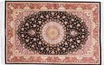 pure silk signed qom persian carpet
