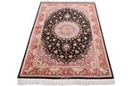 pure silk signed qom persian carpet