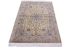 pure silk handmade qom persian carpet