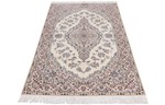 5ft 160cm beige silk nain persian rug