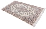 5ft 160cm beige silk nain persian rug