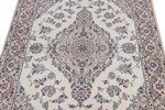 5ft 160cm beige silk nain persian rug