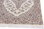 5ft 160cm beige silk nain persian rug