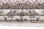 5ft 160cm beige silk nain persian rug
