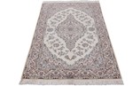 5ft 160cm beige silk nain persian rug