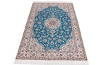 5ft 150cm silk nain persian carpet