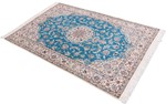 5ft 150cm silk nain persian carpet
