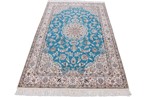 5ft 150cm silk nain persian carpet