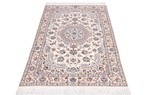5ft 150cm beige silk nain persian rug