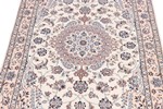 5ft 150cm beige silk nain persian rug