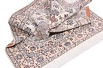 5ft 150cm beige silk nain persian rug