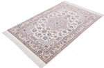 5ft 150cm beige silk nain persian rug