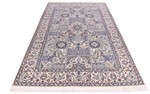 8x5 handmade silk nain persian rug
