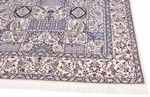 8x5 handmade silk nain persian rug