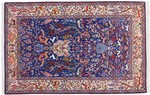 handmade silk esfahan persian carpet