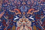 handmade silk esfahan persian carpet