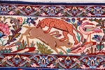 handmade silk esfahan persian carpet