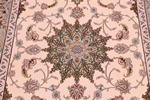 5x3 beige silk isfahan carpet
