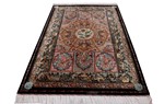 unique 6x4 silk qum persian rug rare design