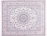 10ft 8ft 6lah blue silk nain rug