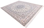 10ft 8ft 6lah blue silk nain rug