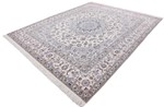 10ft 8ft 6lah blue silk nain rug