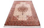 signed 6x4 qom silk persian carpet