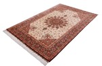 signed 6x4 qom silk persian carpet