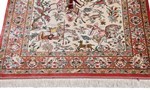 pictorial hunting design silk qom persian carpet