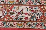 pictorial hunting design silk qom persian carpet