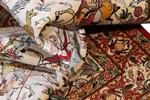 pictorial hunting design silk qom persian carpet