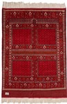 2 sided turkmen uzbek silk carpet