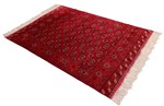 2 sided turkmen uzbek silk carpet