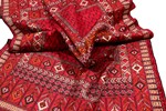 2 sided turkmen uzbek silk carpet