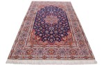 handmade silk esfahan persian carpet