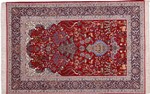 large mehrab silk isfahan rug