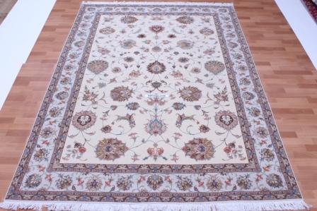 50 Raj Faraji Tabriz Persian rug with 350 KPSI. 10x6 silk Faraji Tabriz Persian carpet