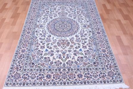 6Lah Nain Persian rug, 500 KPSI silk Nain carpet.