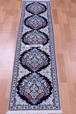 6Lah Nain Persian rug with 500 KPSI and 6' 2m long