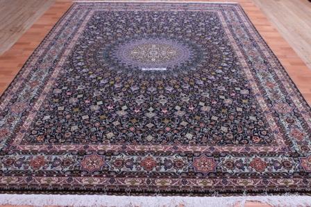 75 Raj 700 KPSI 8x11 silk foundation Gonbad Tabriz Persian rug