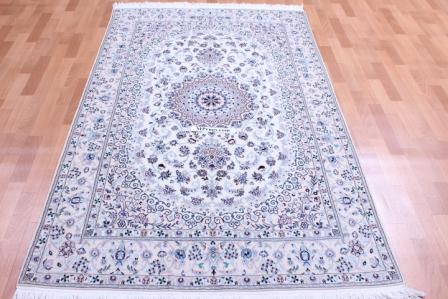 6Lah Nain Persian rug, 500 KPSI silk Nain carpet.